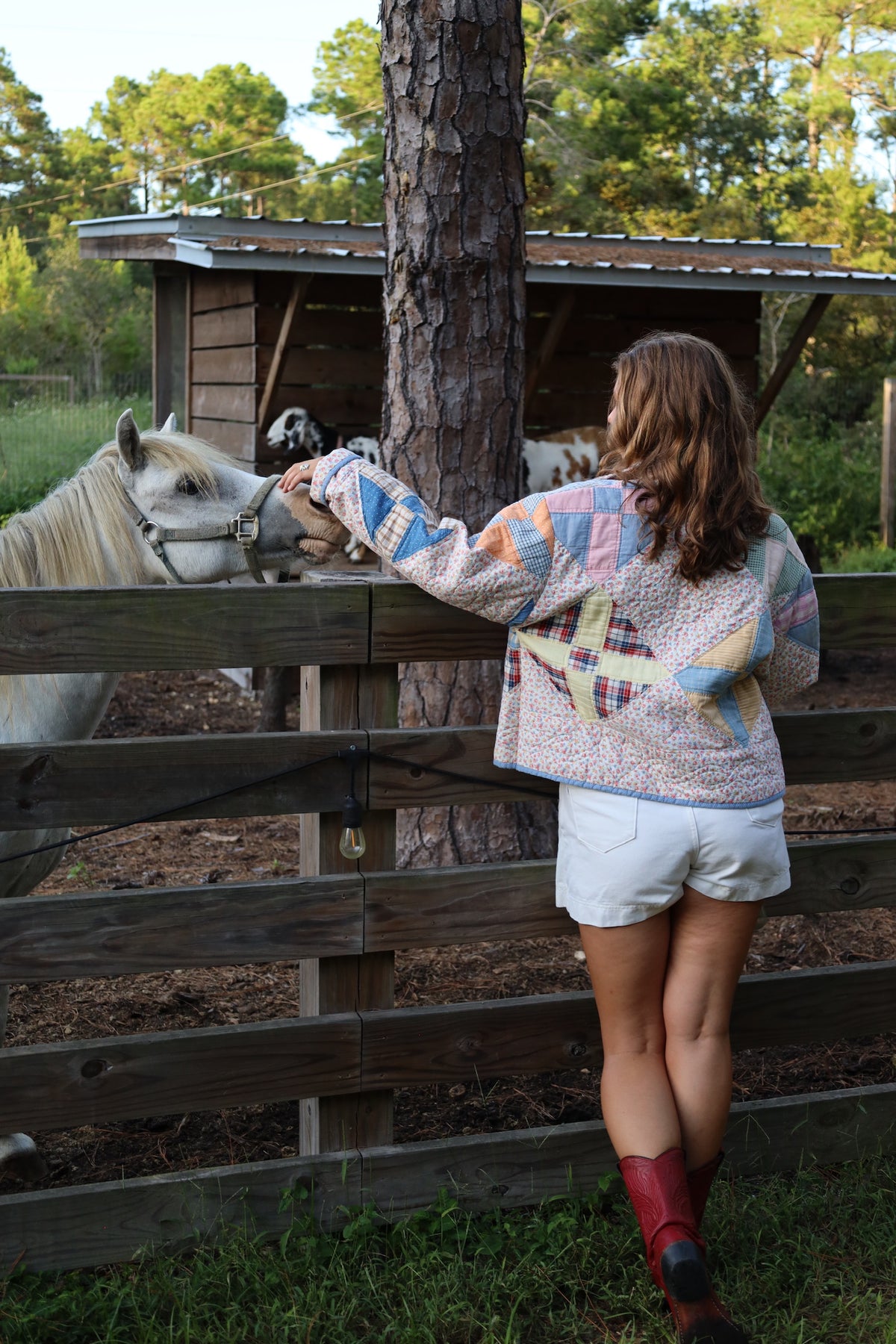 Pastel Floral & Plaid Quilt Coat
