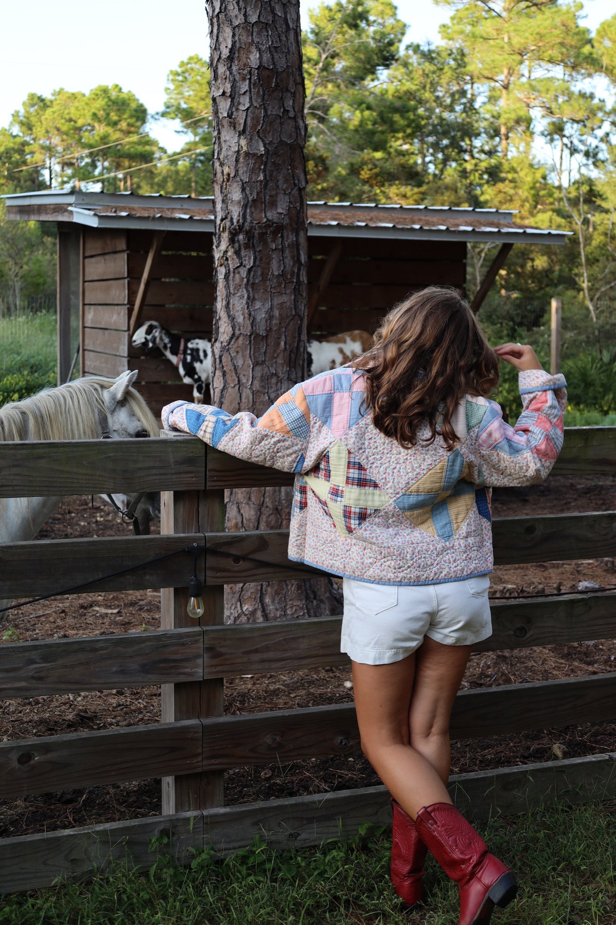 Pastel Floral & Plaid Quilt Coat