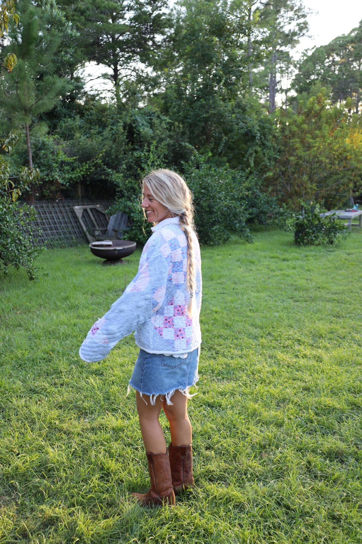 Baby Blue Pastel Quilt Coat