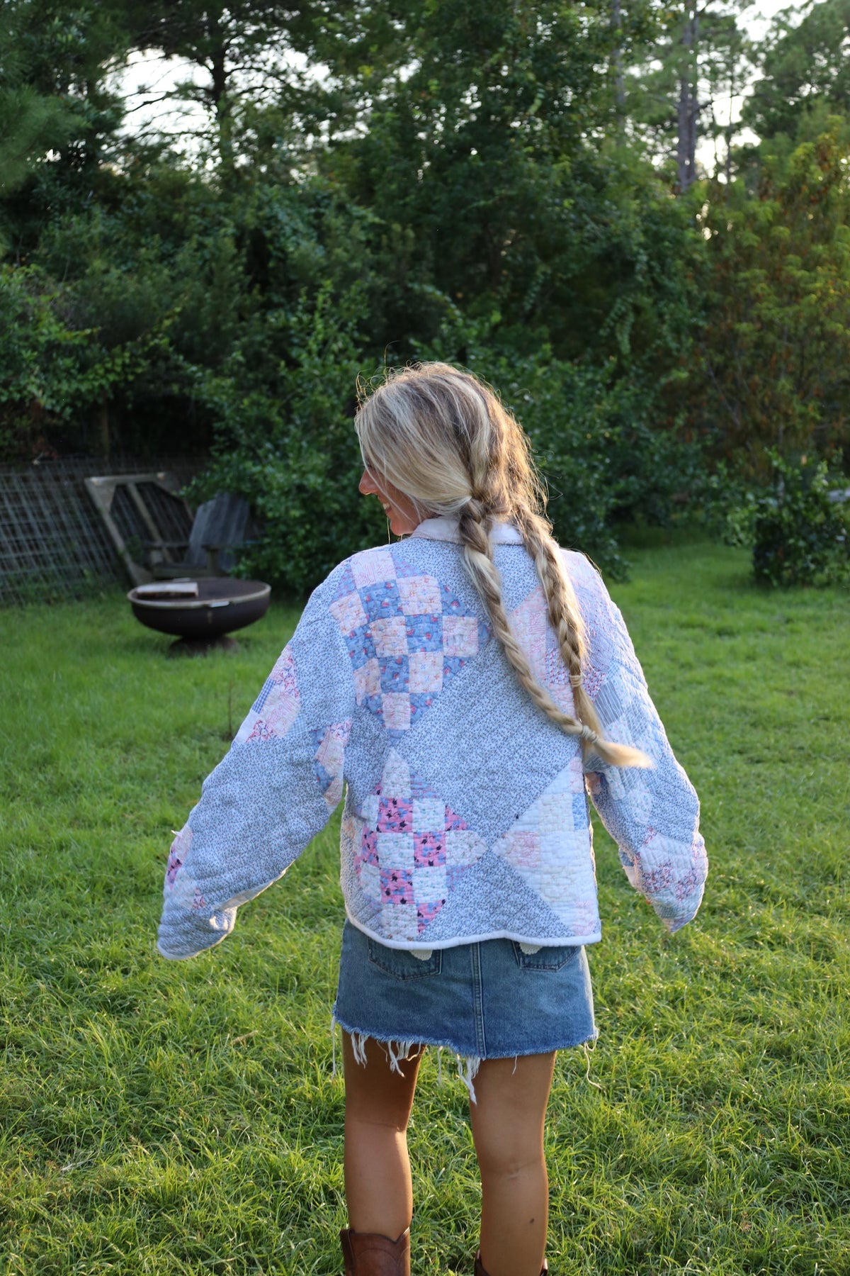 Baby Blue Pastel Quilt Coat