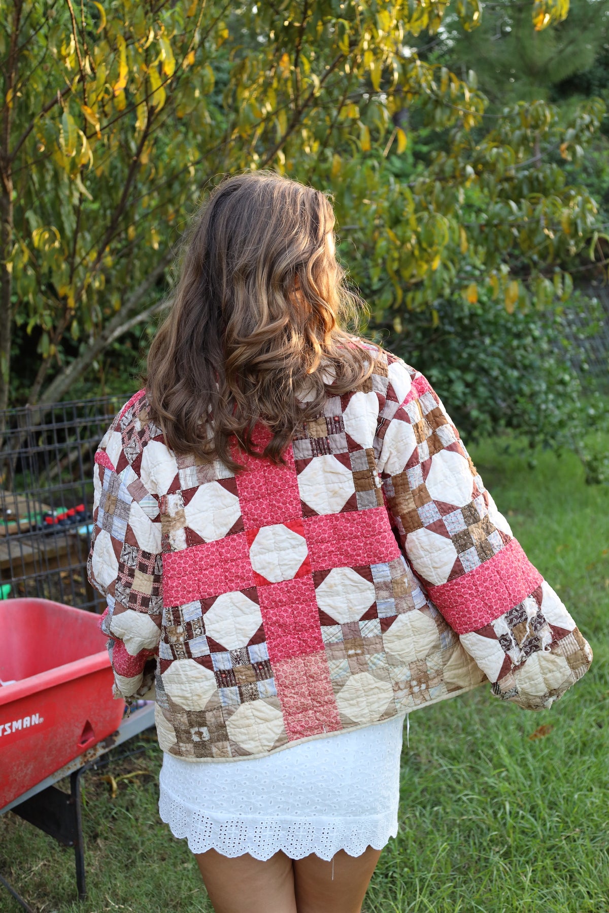 Red & Brown Quilt Coat