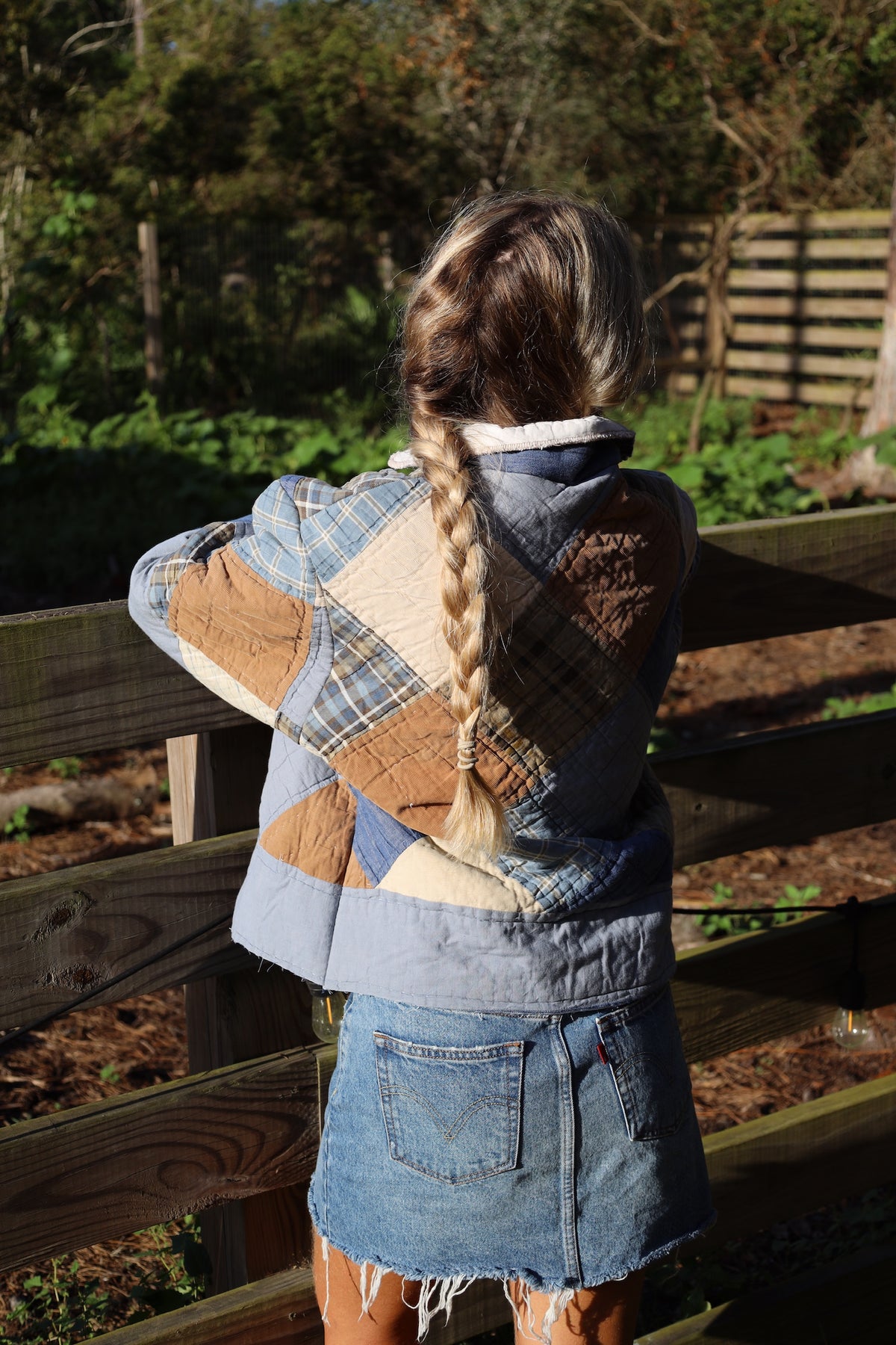 Blue Corduroy Quilt Coat
