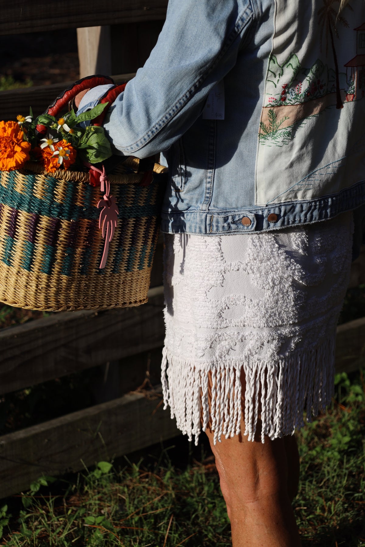 Chenille Fringe Skirt