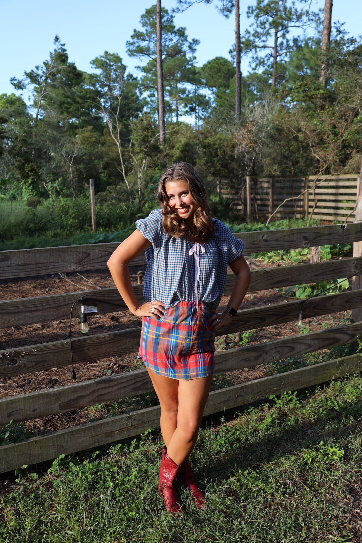 Red Plaid Skirt