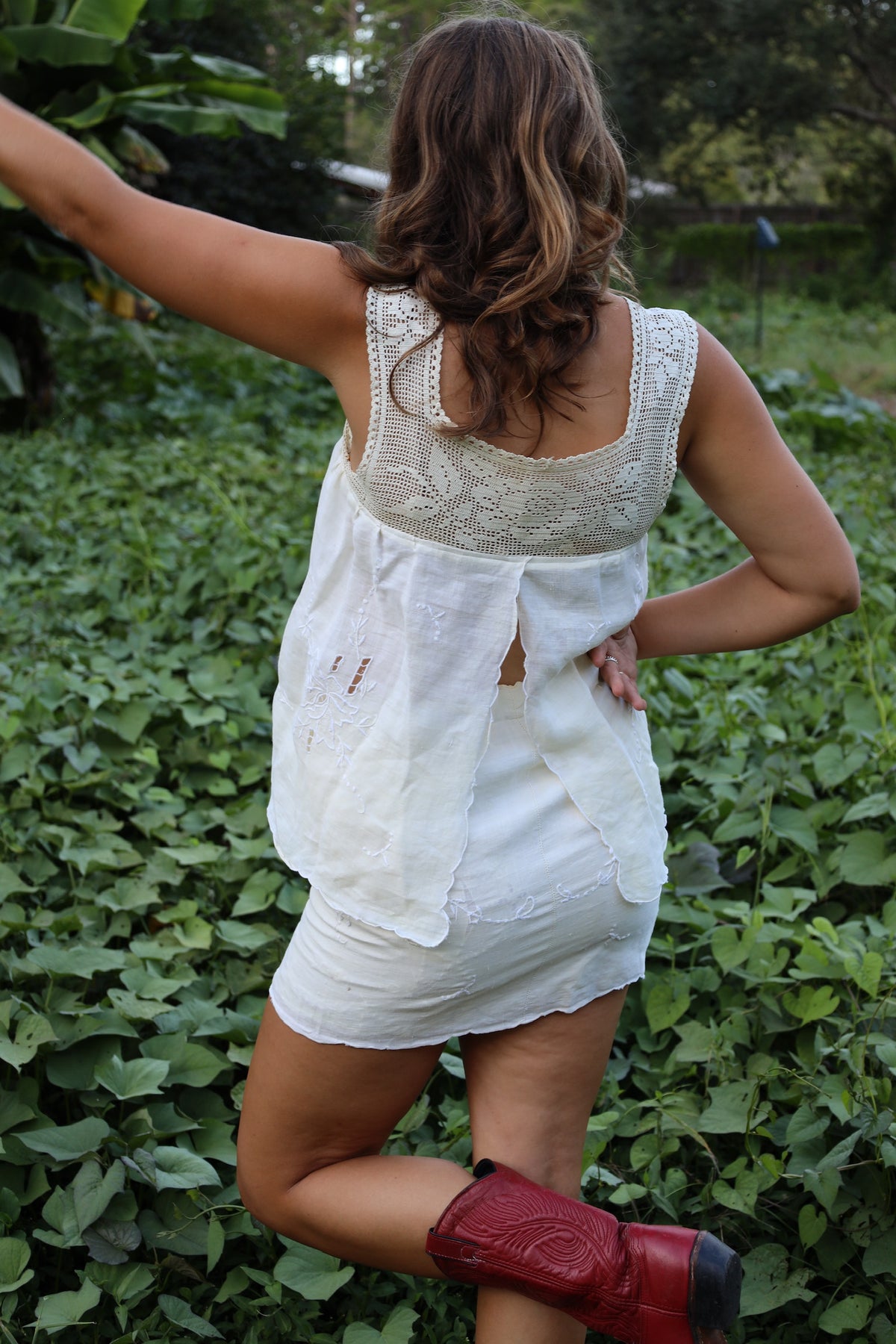 Pale Yellow Linen Skirt
