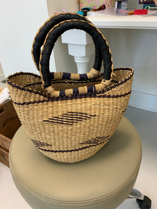 African Straw Market Bag