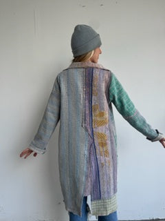 Kantha Long Coat