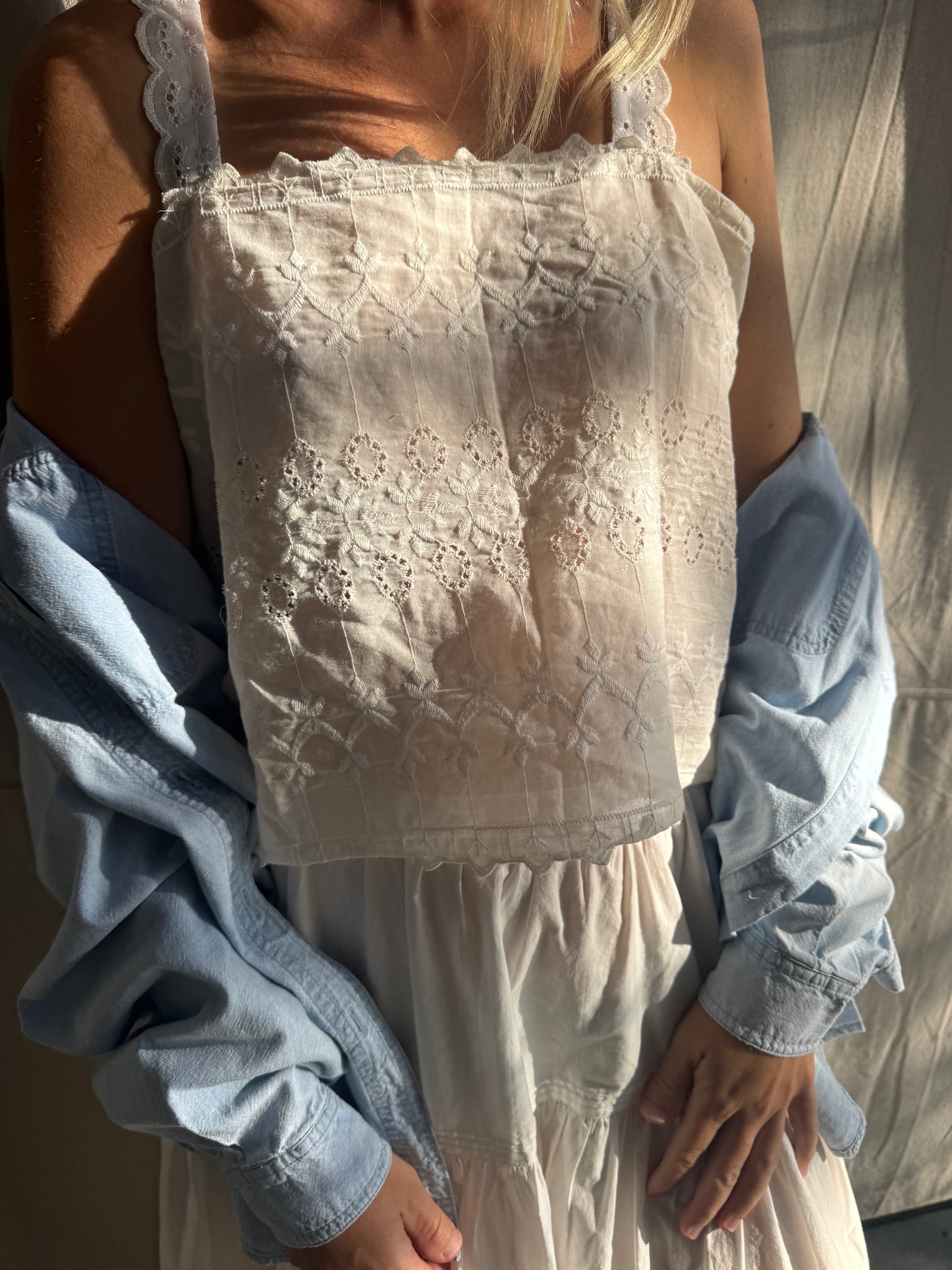 Eyelet Lace Tank Top