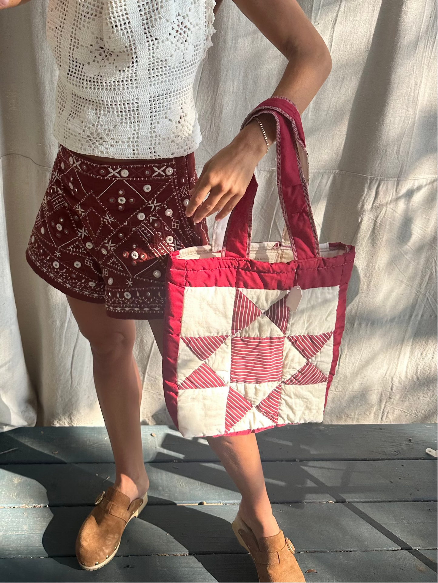 Market Quilt Tote Bag