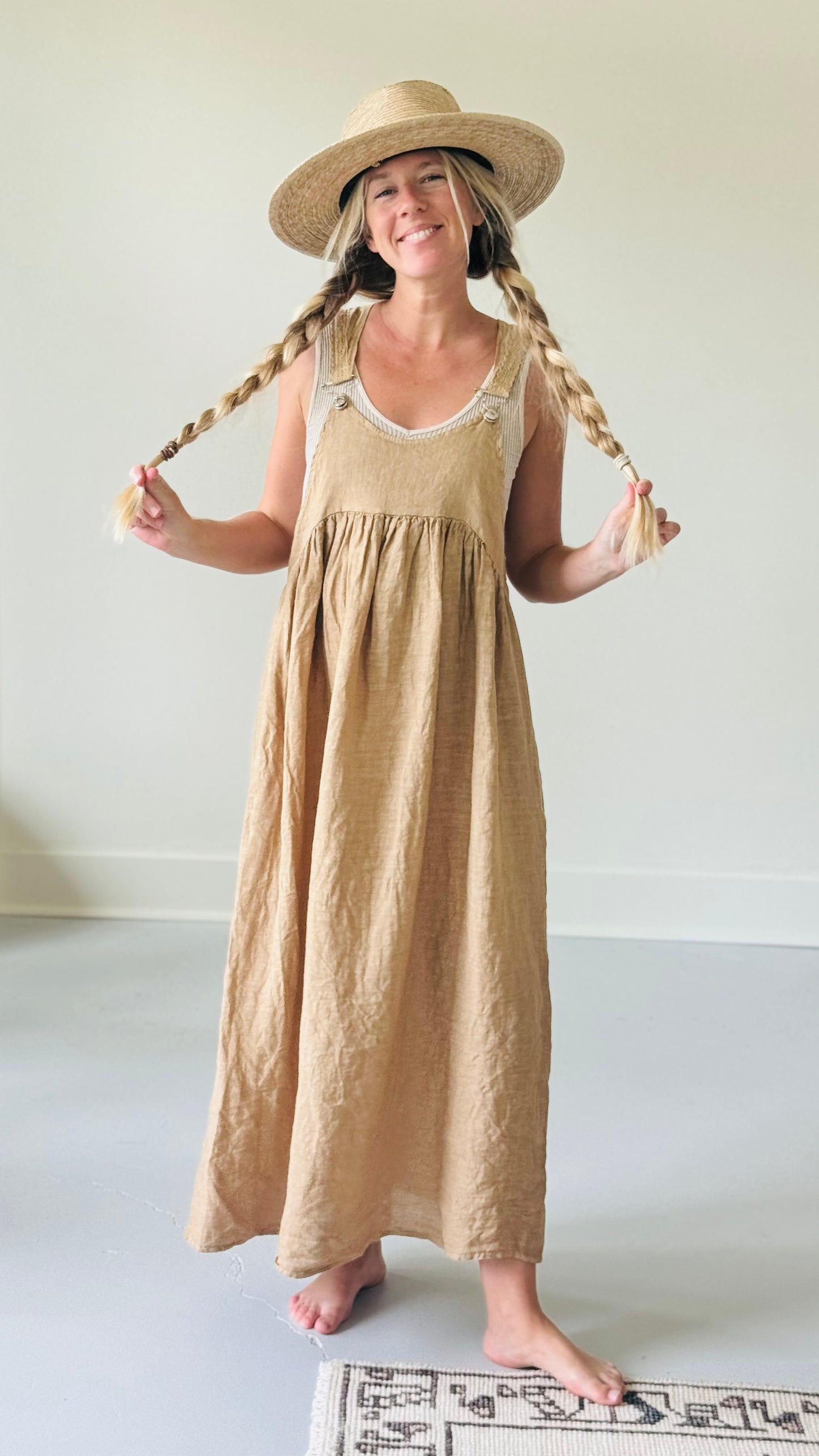 Linen Overall Dress