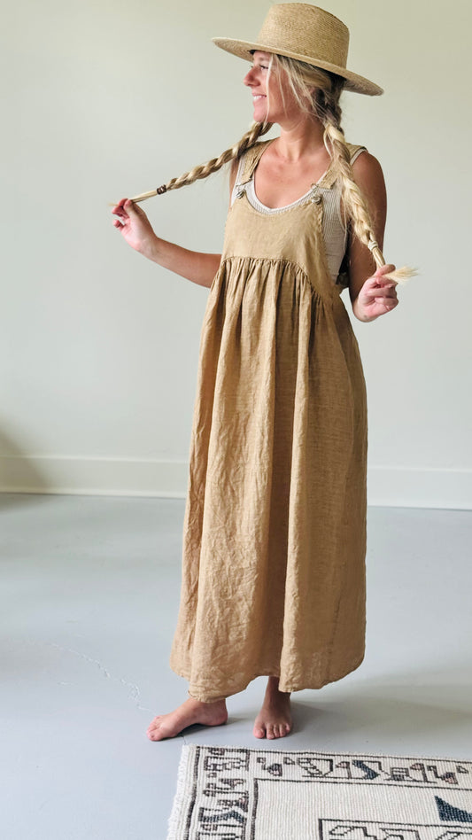 Linen Overall Dress