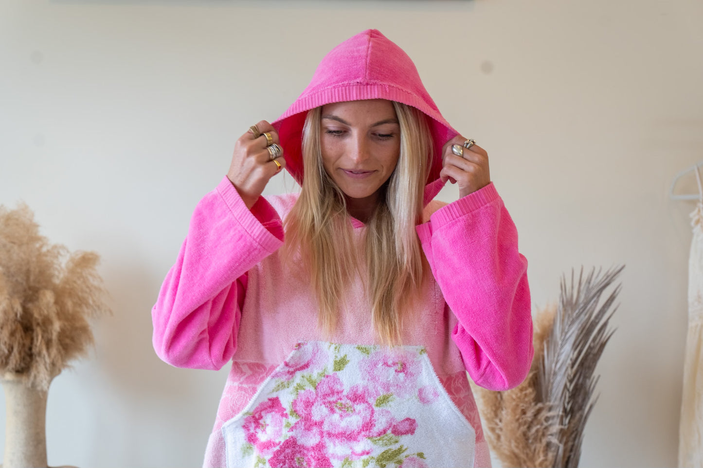 Vintage Pink Towel Hoodie