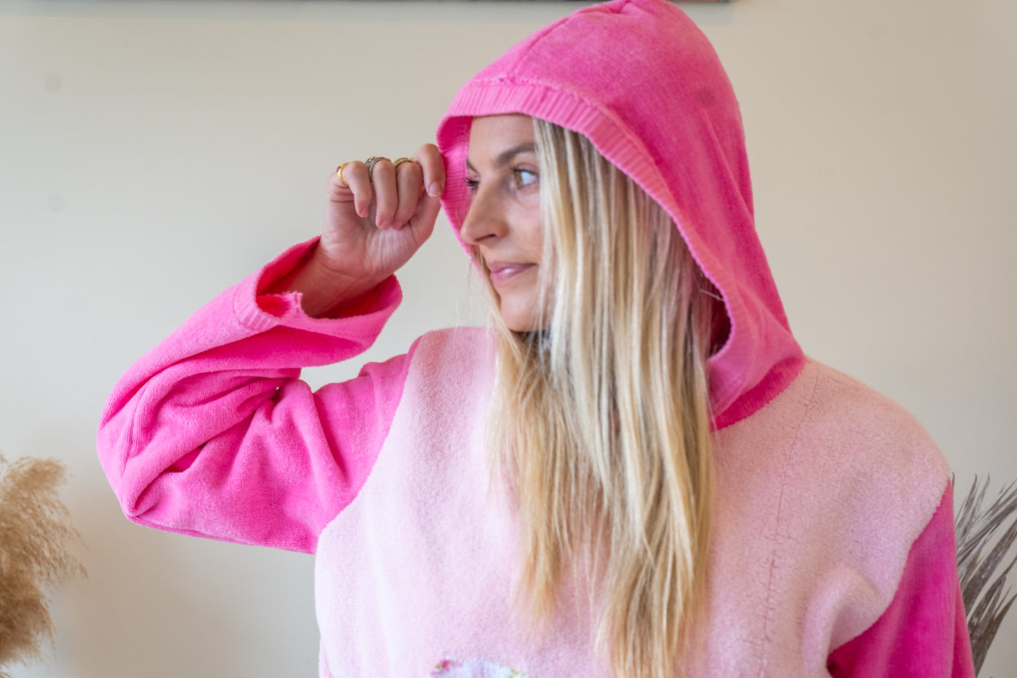 Vintage Pink Towel Hoodie