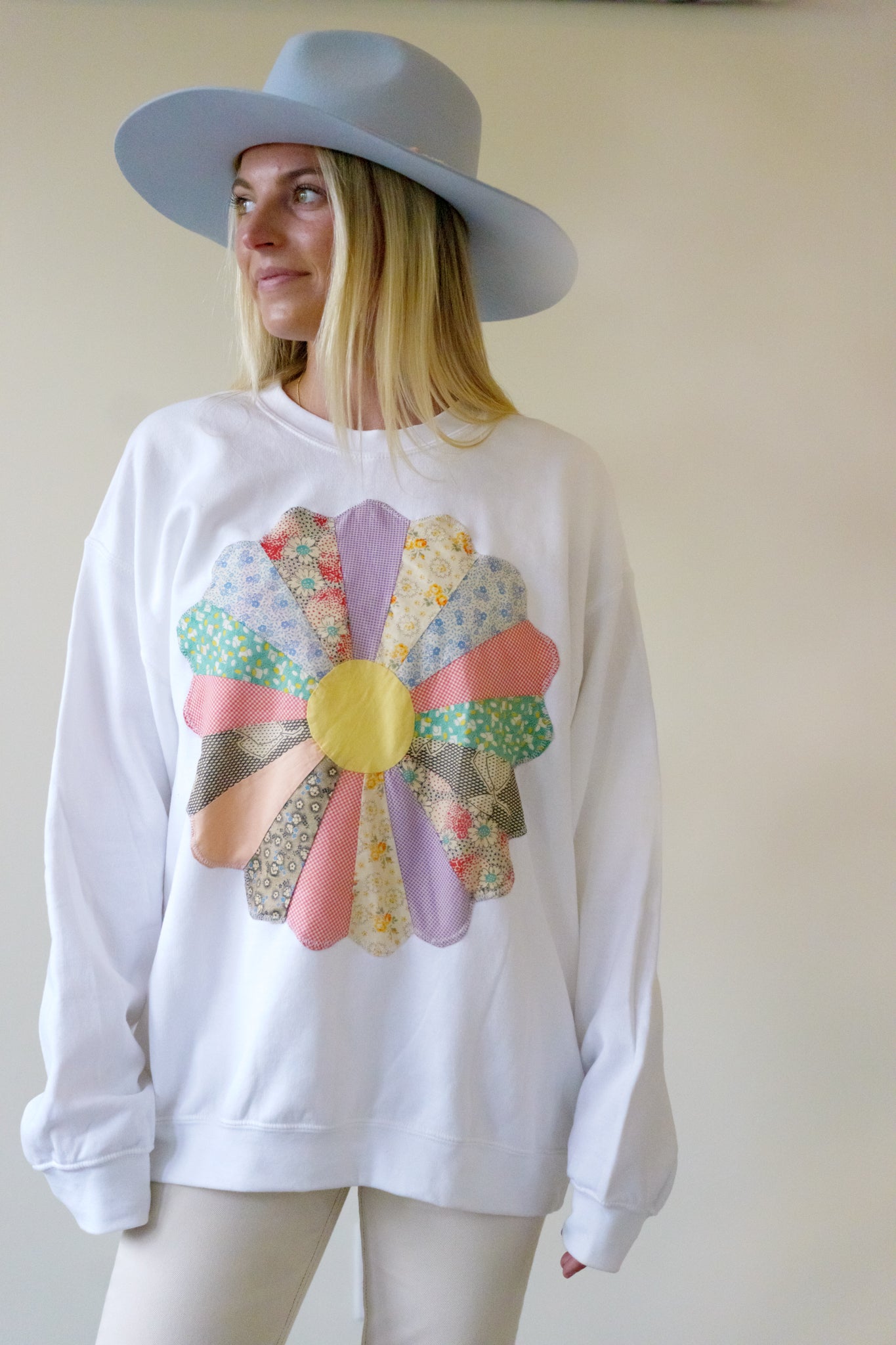 Quilt Sweatshirt - Rainbow