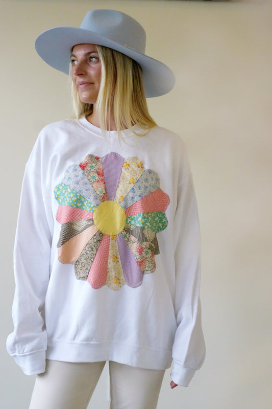 Quilt Sweatshirt - Rainbow