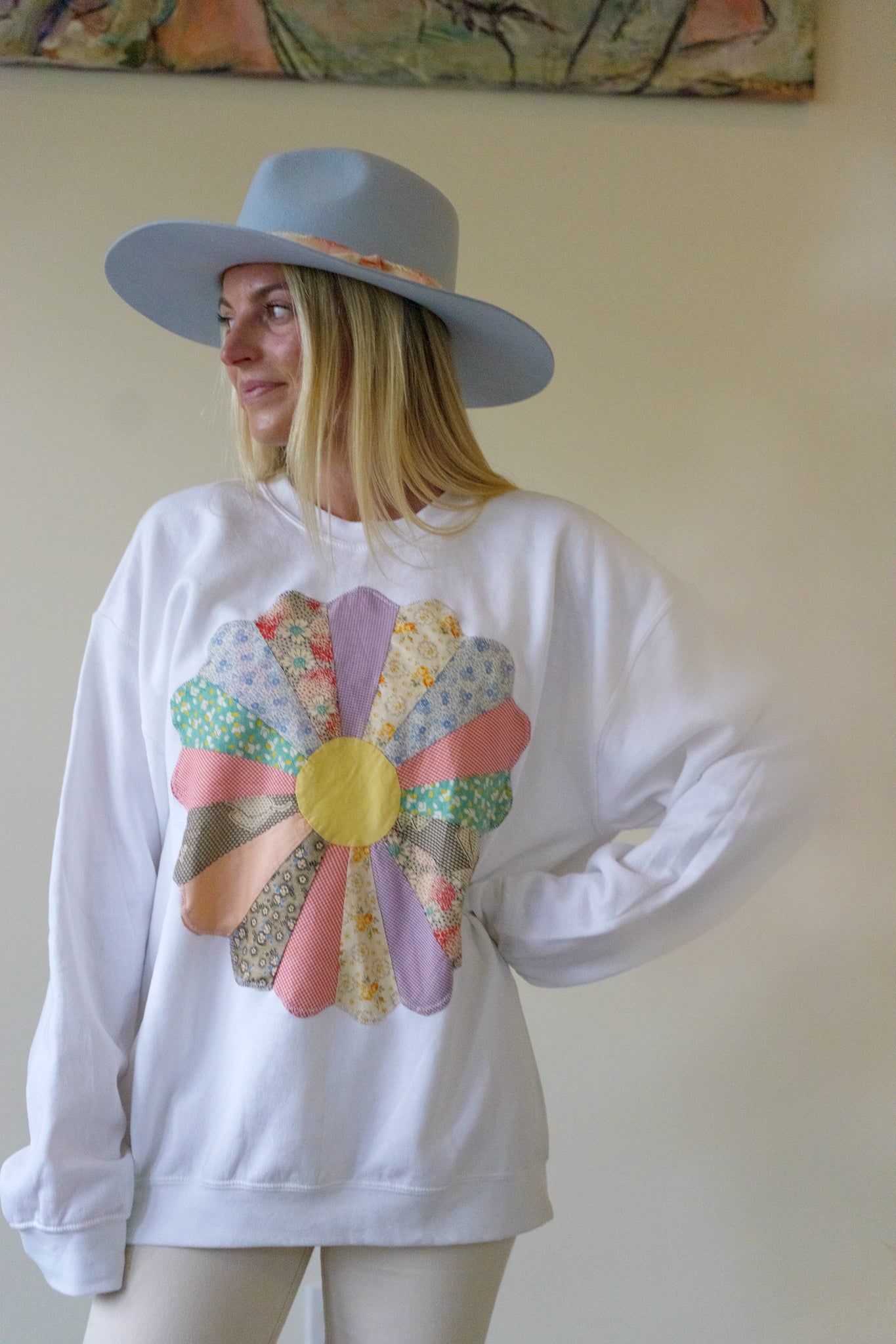 Quilt Sweatshirt - Rainbow