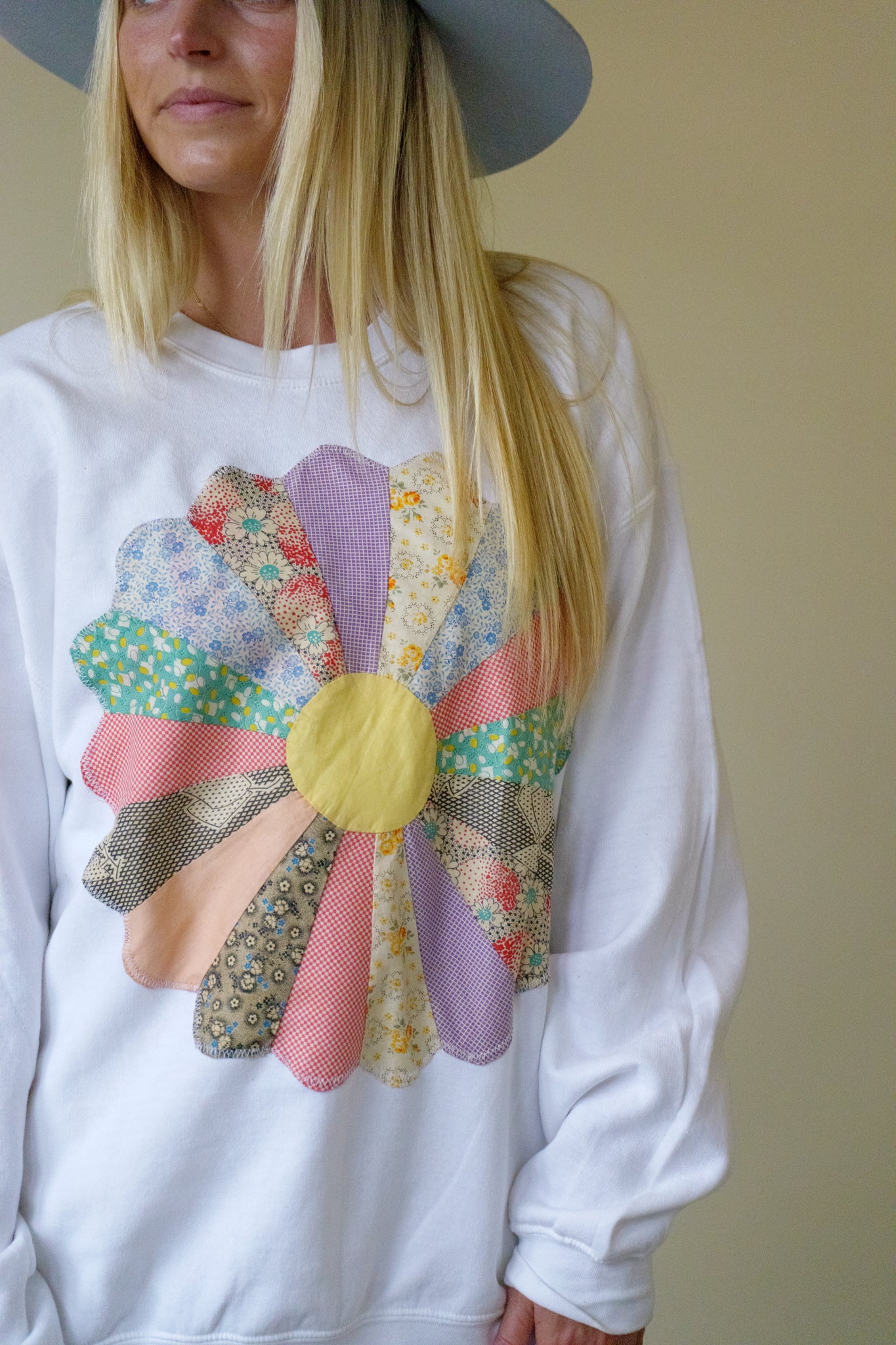 Quilt Sweatshirt - Rainbow