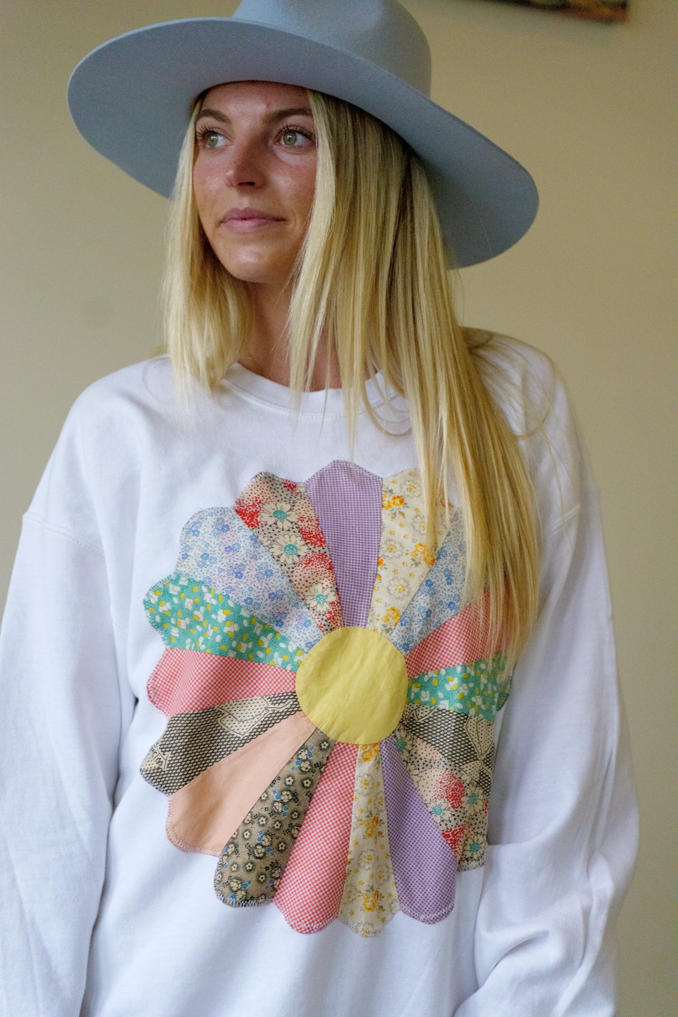 Quilt Sweatshirt - Rainbow