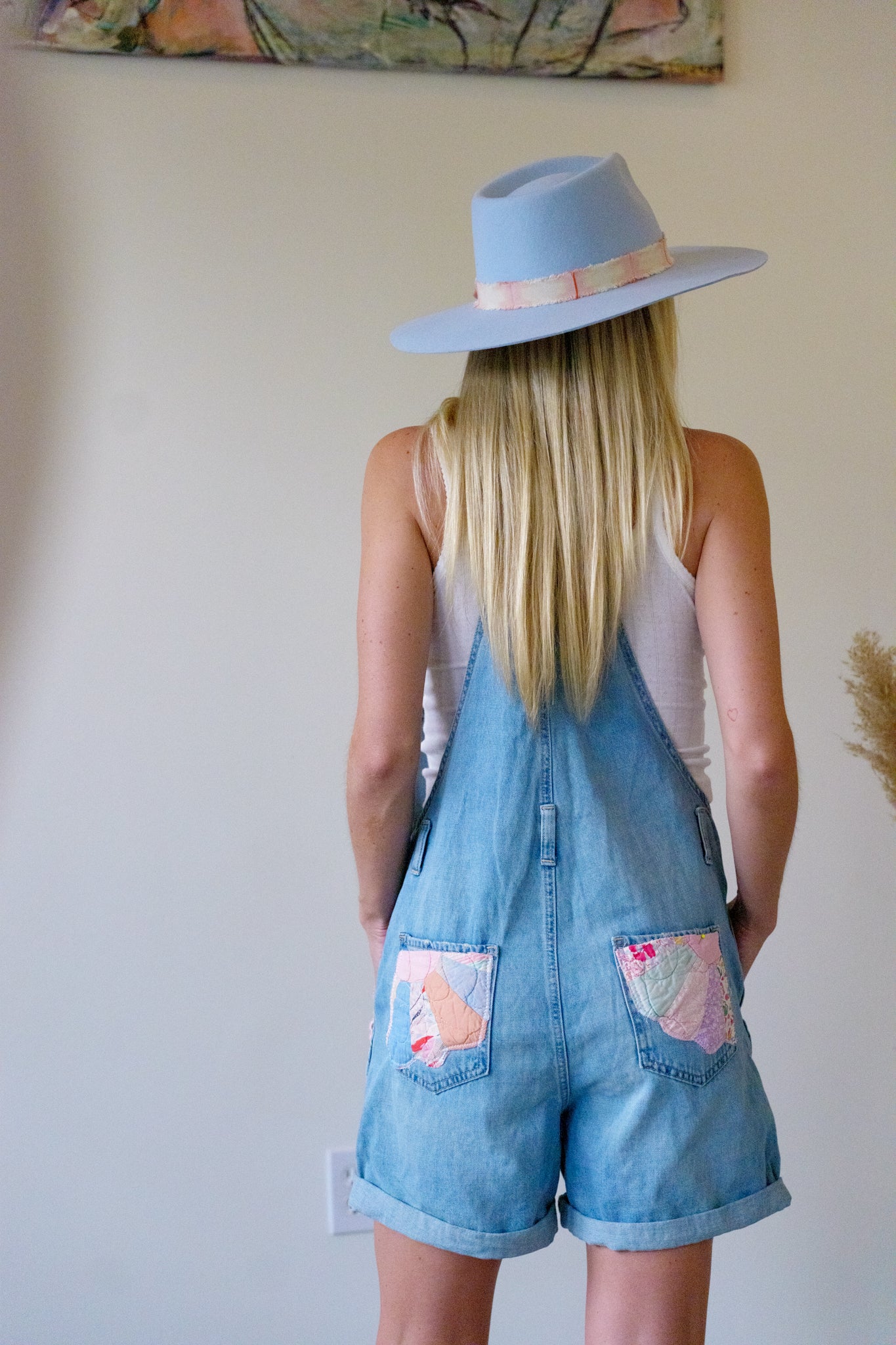 Vintage Denim Short Overalls