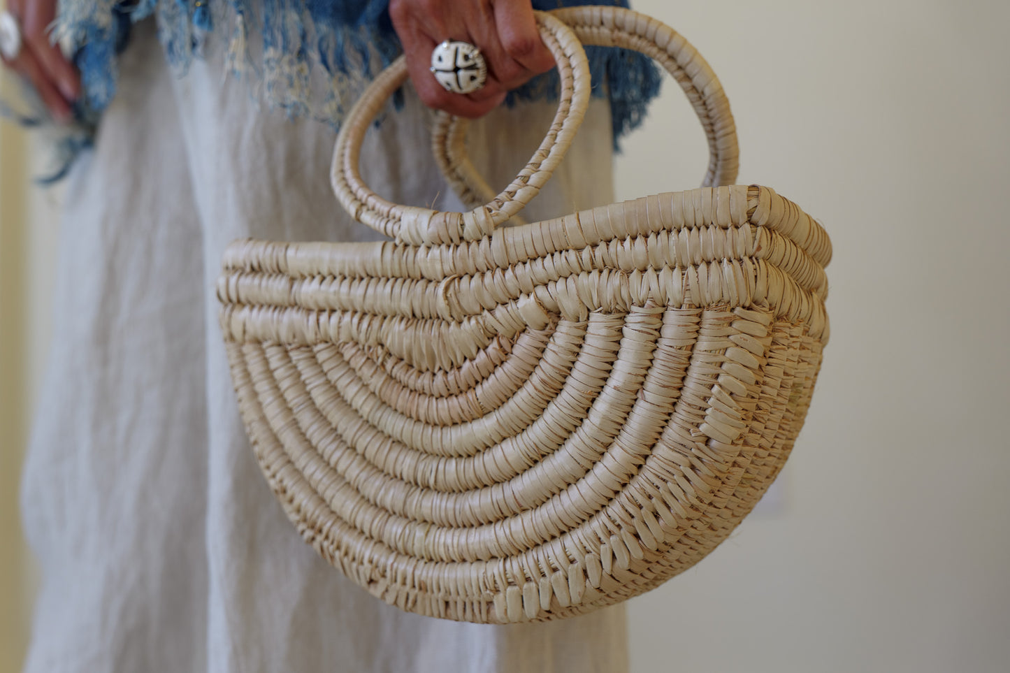 African Straw Purse