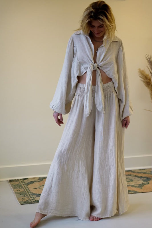 Linen Wide Leg Pant