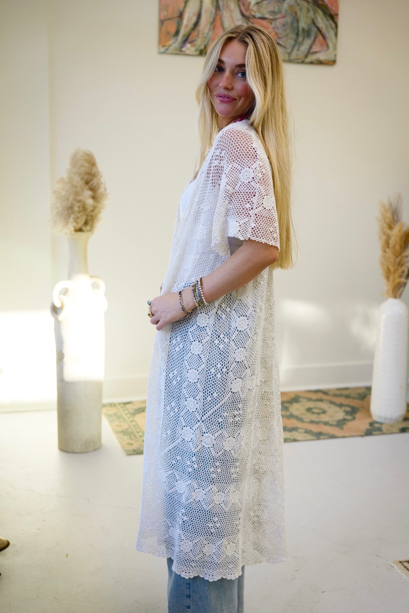 White Lace Kimono