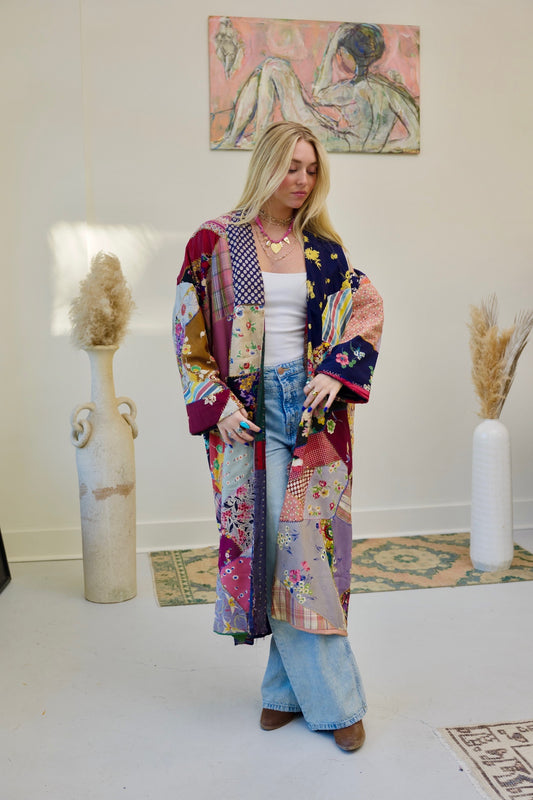 Silk Crazy Long Kimono