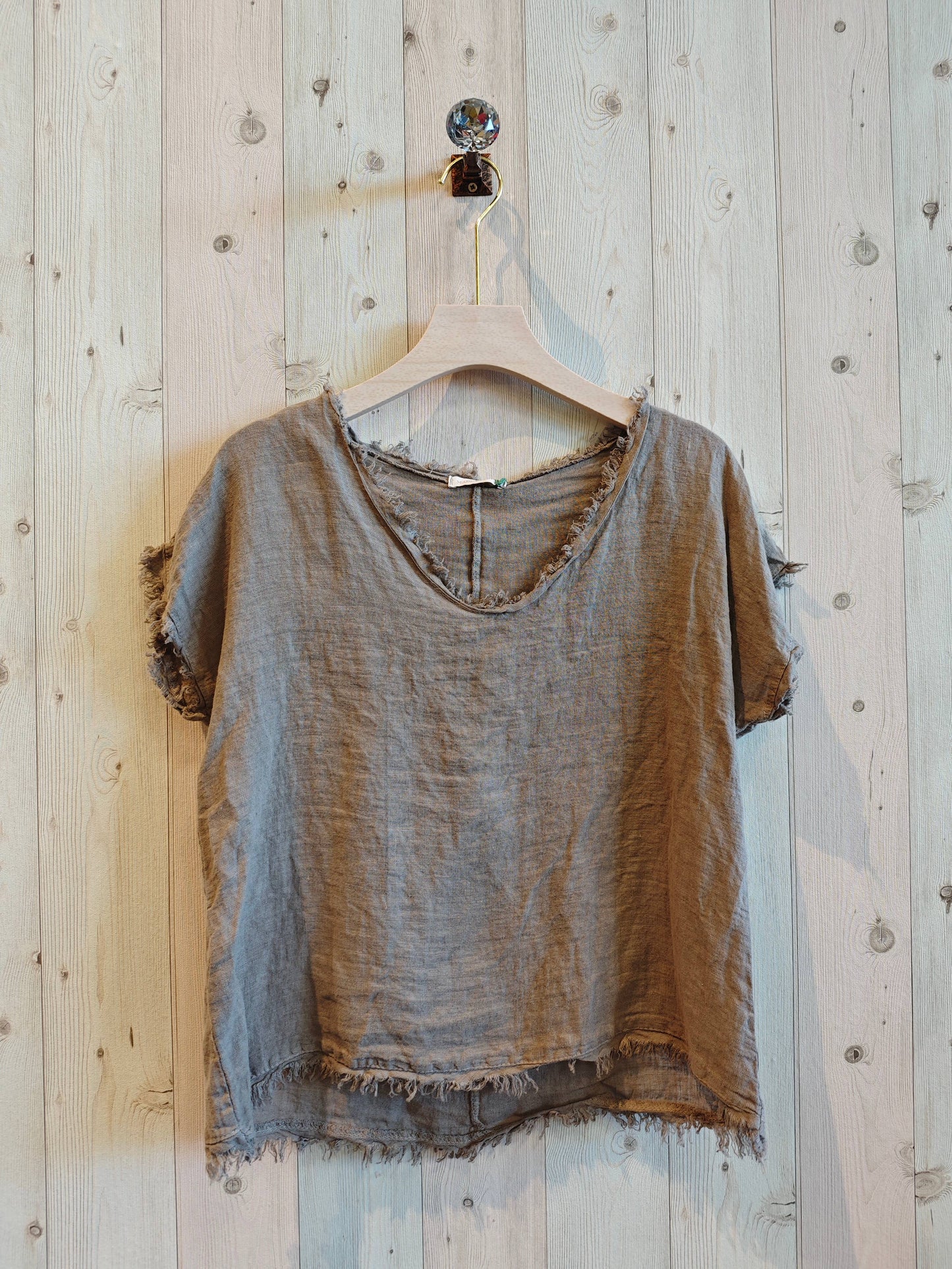 Linen Fringe Top