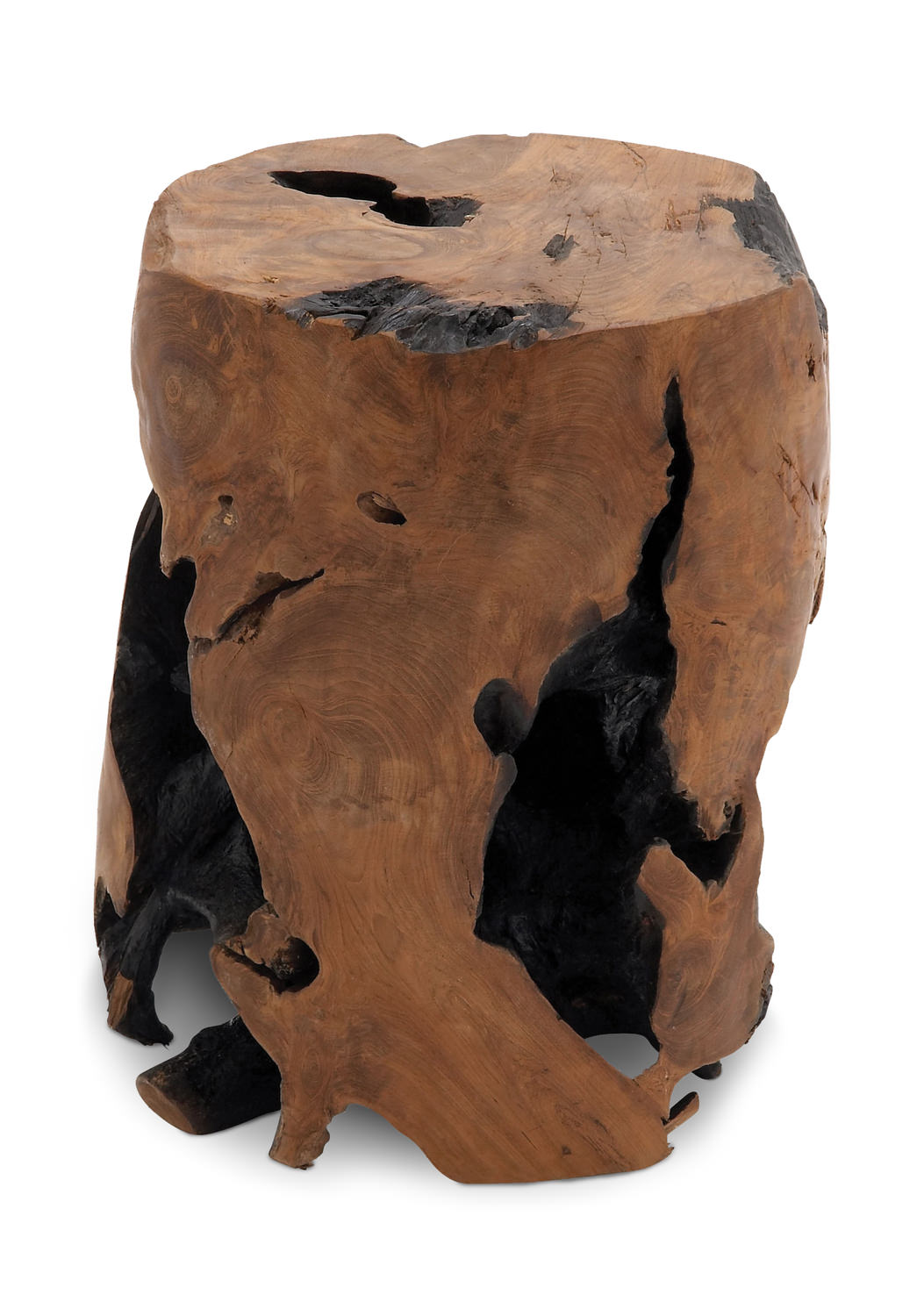 Bleached Wooden Teak Root Table/Stool